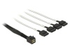 Delock kaabel Mini SAS HD SFF-8643 > 4 x SATA 7 Pin 0.5m