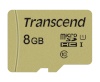 Transcend mälukaart microSDHC 500S 8GB Class 10 UHS-I U1 + SD Adapter