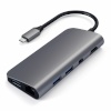 Satechi USB-C jagaja 4K HDMI/Mini DP Gigabit Ethernet Space Gray, hall