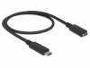 Delock kaabel Extension USB Typ-C male - female 0,5m must