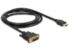 Delock kaabel DVI(M) - HDMI-A (M) 1,5m , must