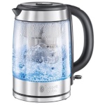 Russell Hobbs veekeetja 20760-57 Clarity, 2200W, glass, must/hõbedane