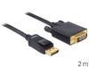 Delock kaabel Displayport(M)-> DVI-D(24+1)(M) 2m