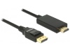 Delock kaabel DisplayPort v1.2A - HDMI M/M 4K 1M must Premium