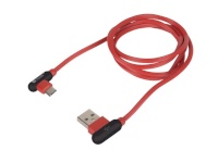 NATEC kaabel Cable USB CM - AM Extreme Media 1m angled left / right punane