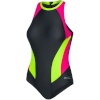 Aqua-speed ujumistrikoo Nina hall/roosa/roheline - suurus 36