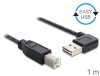 Delock kaabel EASY-USB 2.0-A male angled > USB 2.0-B male, 1 m, must