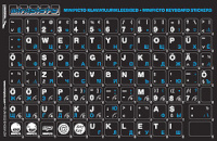 Minipicto klaviatuurikleebis KB-UNI-EE02-BLK-BLUE EST/RUS, must/valge