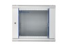 Extralink serverikapp Wall cabinet Rack 9U 600x600 glass door hall