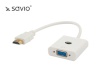 Savio adapter CL-27/B (HDMI M to D-Sub (VGA) F; 10 cm; valge)