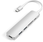 Satechi USB-C jagaja Multi-port 4K + SD-lugeja, hõbedane