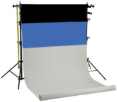 Falcon Eyes taustahoidja Background System SPK-3 with 3 Rolls Black/White/Blue 1.35x11 m