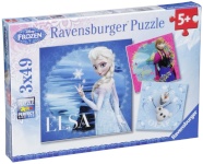 Ravensburger pusle Elsa, Anna & Olaf 3 X 49-osaline Puzzle Disney Frozen