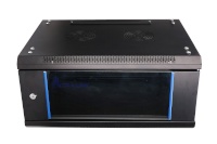 Extralink serverikapp Wall cabinet 4U 600x450 must glass door