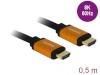 Delock kaabel HDMI M/M V2.1 0.5m 8K 60HZ must