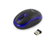 Esperanza hiir Titanum Mouse Volture 3D Optical Wireless 2.4GHz must/sinine