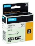 Dymo etiketiprinteri etiketid Rhino Label IND, Vinyl 19 mm x 5,5 m must to valge