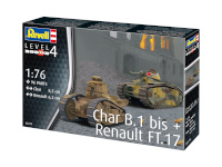 Revell Char. B.1 bis & Renault FT.17 1:76