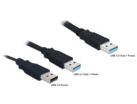 Delock kaabel USB 3.0-A male > USB 3.0-A male (data+power) + USB 2.0-A male,must