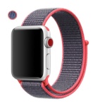 Randmerihm Nylon Sport Loop (Apple Watch) roosa/must, 42mm/44mm