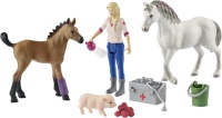 Schleich mängufiguur Farm World 42486 Vet visiting Mare and Foal