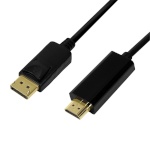 LogiLink DisplayPort kaabel, DP 1.2 to HDMI 1.4, must, 1m