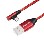 LogiLink USB 2.0 to micro-USB (90° angled) male, 0.3m