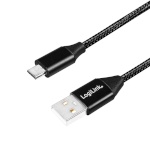 LogiLink USB-A 2.0 kaabel to micro-USB male, 0.3m