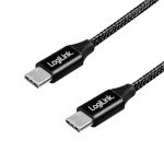 LogiLink USB 2.0 kaabel, USB-C to USB-C, must, 1m