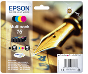 Set Epson tindikassett T1626 CMYK must/tsüaan/magenta/kollane Multi Pack | WF-2010/25x0