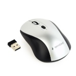 Gembird hiir Wireless Optical Mouse MUSW-4B-02-BS, 1600 DPI, nano USB, must-hõbedane