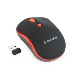 Gembird hiir Wireless Optical Mouse MUSW-4B-03-R, 1600 DPI, nano USB, must-punane