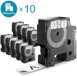 Dymo etiketiprinteri etiketid D1- 10PK black/white 9mm x 7m | D1, 10-pakk