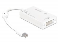 Delock adapter mini Displayport(M) -> DVI (F) 24+1/ HDMI/ DP, Passive, valge