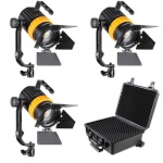 Falcon Eyes Bi-Color Mini LED Fresnel Kit P-5AD-K3