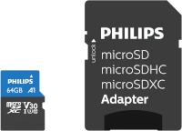 Philips mälukaart Philips microSDXC Card 64GB Class 10 UHS-I U3 + Adapter