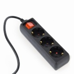 Gembird pikendusjuhe EG-PSU3-01 UPS Power Strip, 3 Outlets, C14 Plug, 10A, 0.6m, must