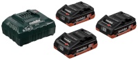 Metabo akukomplekt Basis Set ASC 30-36V laadija + 3x 18V 4.0Ah akut