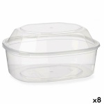 Leknes Nelinurkne Kaanega Lõunasöögikarp läbipaistev polüpropüleen 1,5 L 18x10,5x21,5cm (8tk)