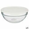 Pasabahce ümmargune lõunasöögi karp kaanega Chefs valge 1,135 L 17,2x7,6x17,2cm (4tk)