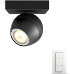 Philips laelamp Buckram HUE White Ambiance Smart Lamp with Dimmer Switch, 1-Piece, must