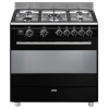 Smeg gaasipliit BG91CTN2 Concerto, 5 x gaas, elektriahi, katalüüs/aurupuhastus, 90 cm, must