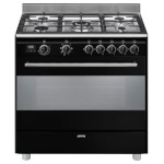 Smeg gaasipliit BG91CTN2 Concerto, 5 x gaas, elektriahi, katalüüs/aurupuhastus, 90 cm, must