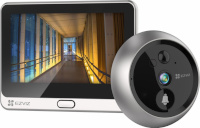 Ezviz uksekell CS-DP2 Wire-Free Peephole Doorbell 3MP, IP54, Touch Screen, WiFi, 4600mAh, hõbedane