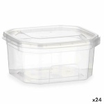 Leknes Nelinurkne Kaanega Lõunasöögikarp läbipaistev polüpropüleen 370ml 10,7x5,5x11,7cm (24tk)