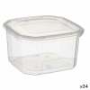 Leknes Nelinurkne Kaanega Lõunasöögikarp läbipaistev polüpropüleen 750ml 12,8x7,5x13,5cm (24tk)