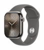 Apple nutikell Watch Series 10 GPS + Cellular 42mm MWXD3ET/A Natural Titanium Case with Stone Space Gray Sport Band - S/M