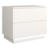 Top E Shop öökapp S2 BIEL nightstand/bedside table 2 drawers valge