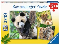 Ravensburger pusle Panda, Tiger und Lion 3x49-osaline 05666