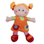 Askato mängunukk Rag doll in a oranž dress